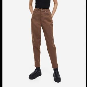 H&M - Mom Loose-fit twill pants in brown